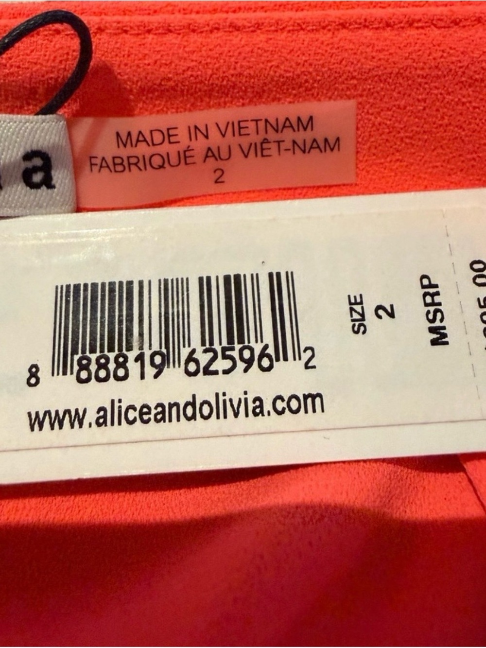 Alice + Olivia Dylan Style Neon Coral Flare Pants - Picture 3 of 5
